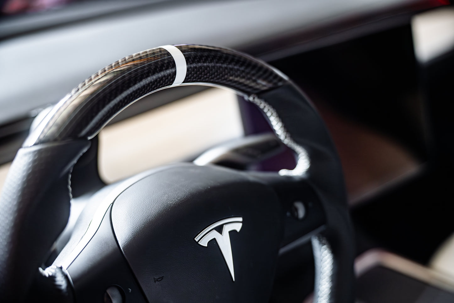 Origin Stryfe | OE Carbon Fiber Steering Wheel - Tesla Model 3 & Model Y