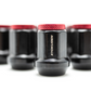 Project Kics Kyokugen Black w/ Aluminum Red Cap 12x1.25 Lug Nut Set
