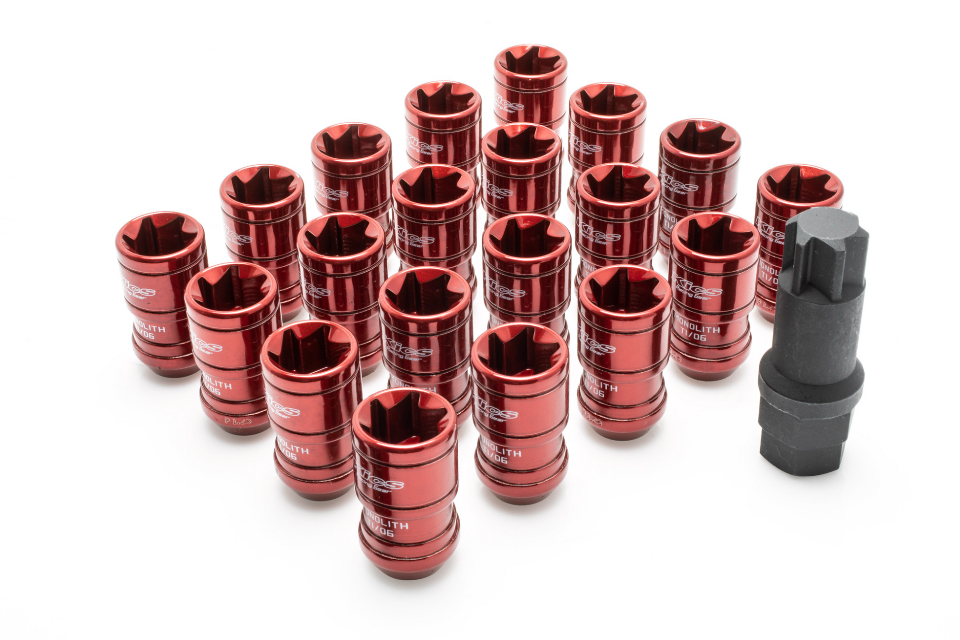 Project Kics Monolith T1 / 07  14x1.50 Lug Nut Set - Red