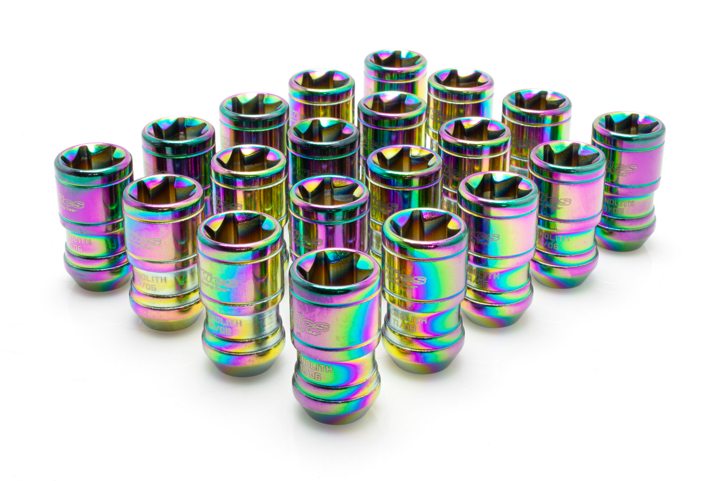 Project Kics Monolith T1 / 06  12x1.25 Lug Nut Set - NeoChrome