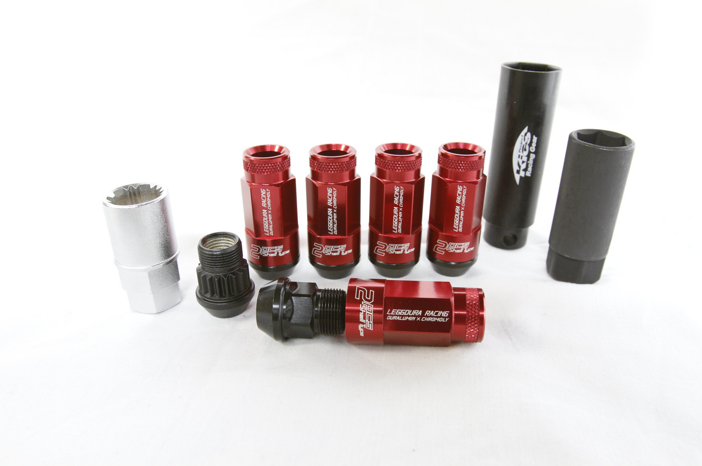 Project Kics Leggudura Shell Type CL35 Lug Nuts M12x1.25 - Red