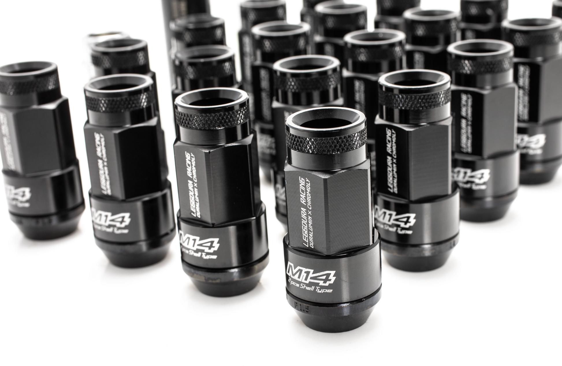 Project Kics Leggudura Shell Type RL54 Lug Nuts M14x1.5 - Black