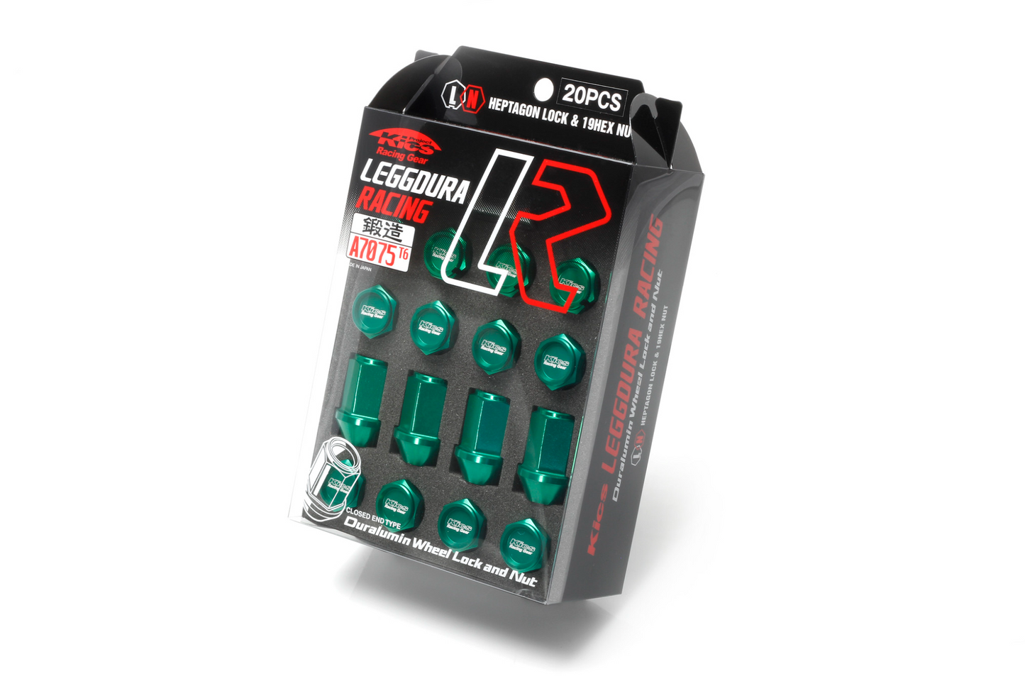 Project Kics Leggdura Racing Nut Set M12x1.25 - Light Green