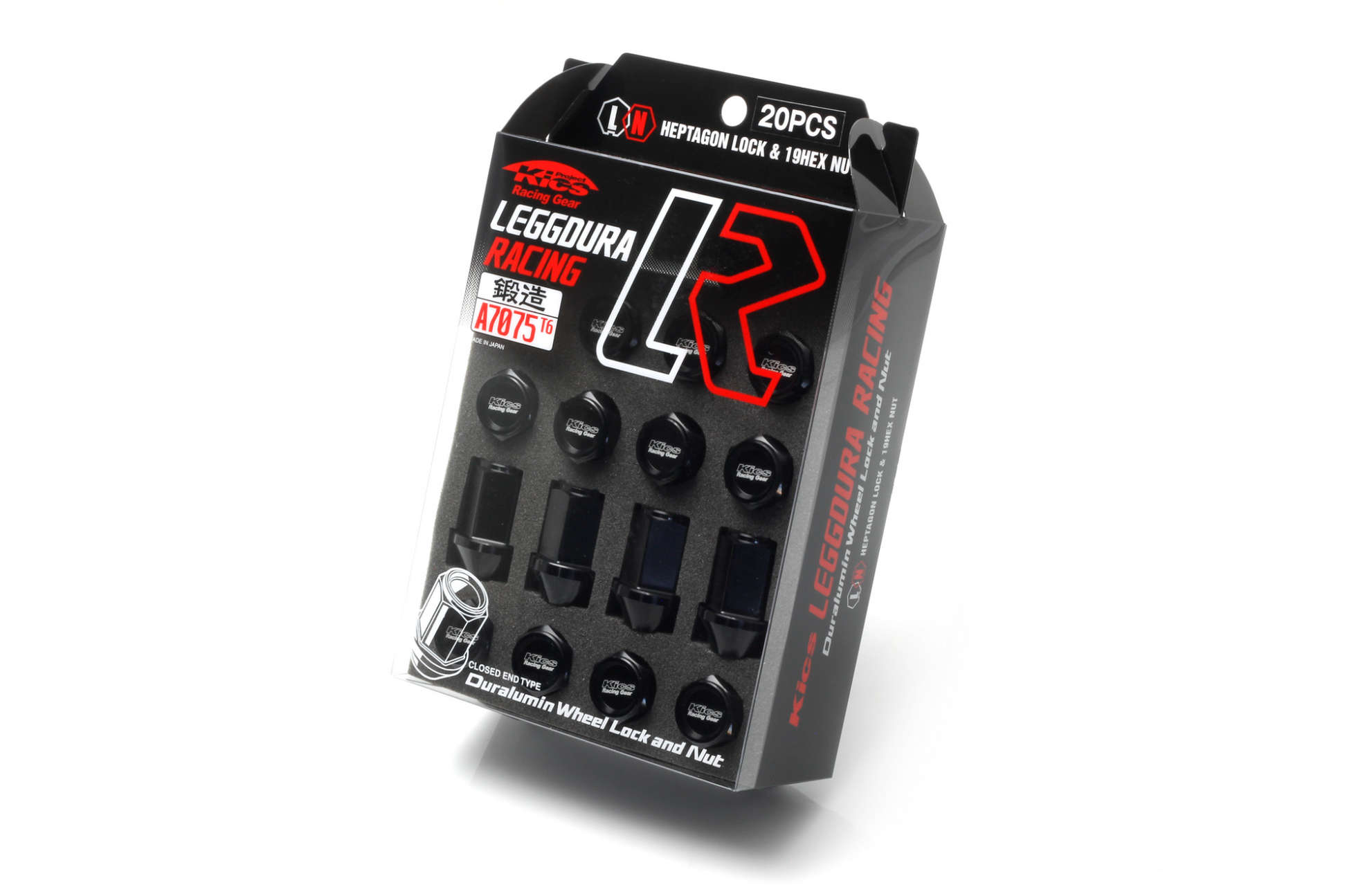 Project Kics Leggdura Racing Nut Set M12x1.25 - Black