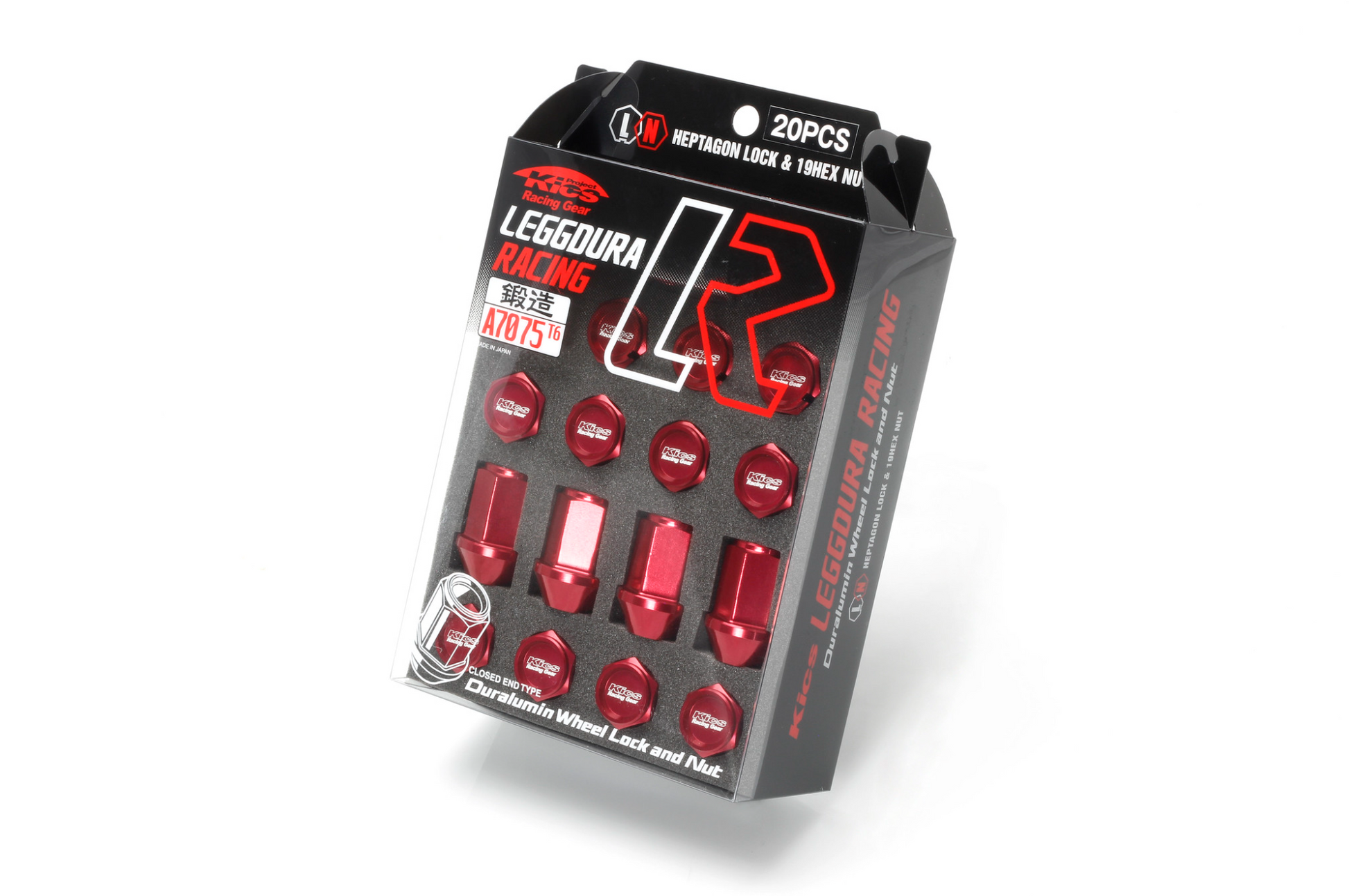 Project Kics Leggdura Racing Nut Set M12x1.25 - Red