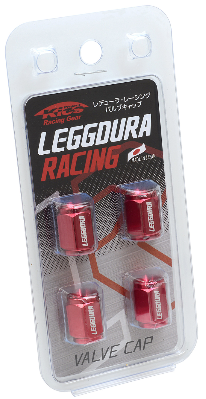 Project Kics Leggdura Racing Valve Cap - Red