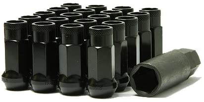 Muteki Open End Lug Nuts - Deep Black 12x1.25