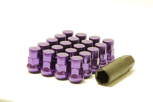 Muteki SR35 Close End Lug Nuts w/ Lock Set - Purple 12x1.25 35mm
