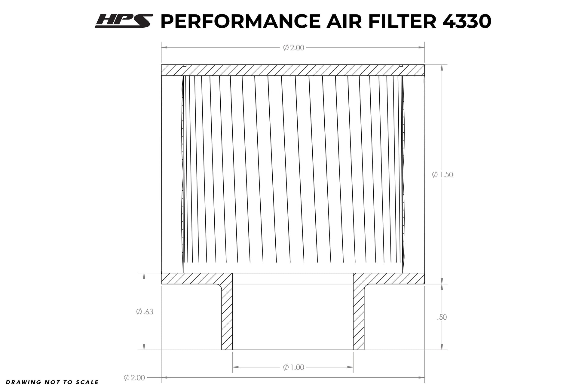 HPS Crankcase Vent Air Filter Breather 1"