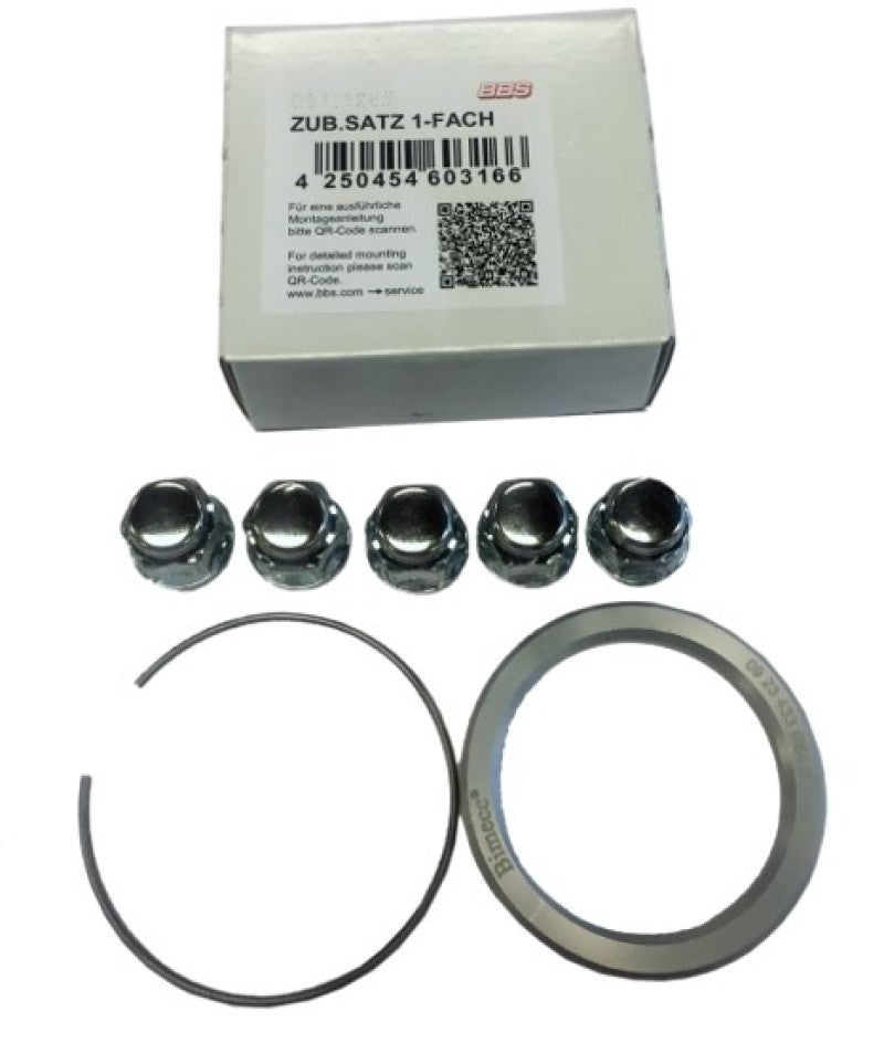 BBS PFS KIT - Subaru 5x114.3 - Includes 82mm OD - 56mm ID Ring / 82mm Clip / Lug Nuts - 365 Performance Plus